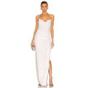 retrofete Katya Dress Moonglow White Sequins Long